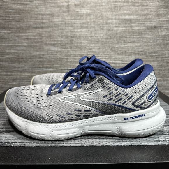 Brooks Glycerin 20 Gray Blue Running Shoes 1103821D070 - Men\'s 8.5